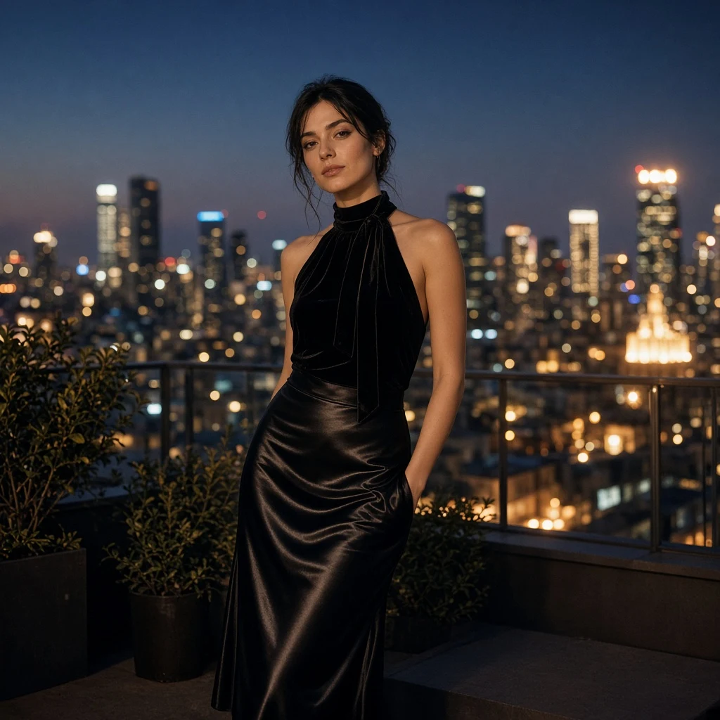Evening elegance on a city rooftop