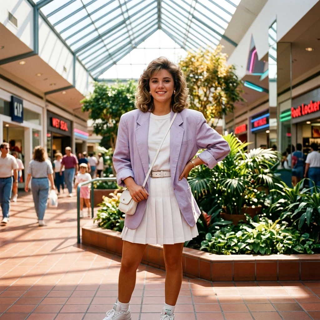 Sunny afternoon in a bright atrium mall