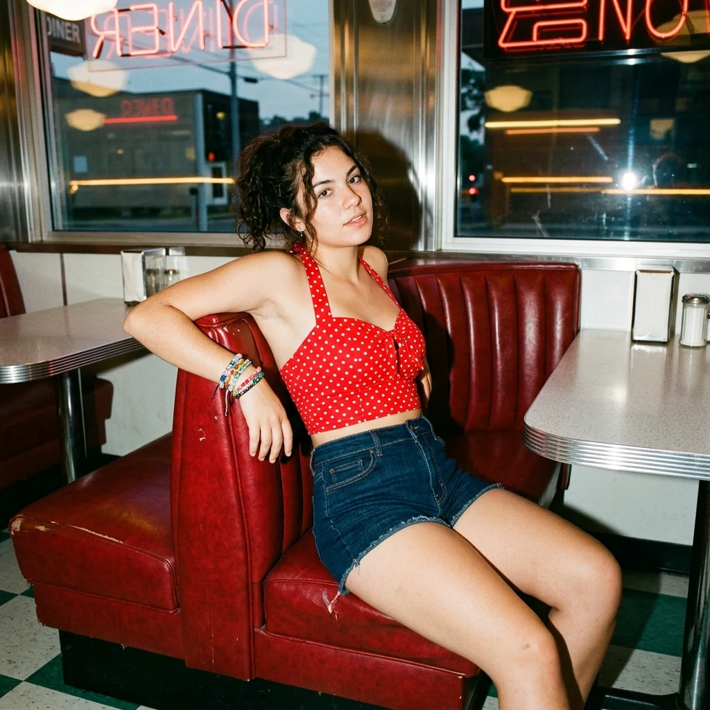 Retro style in a vintage diner