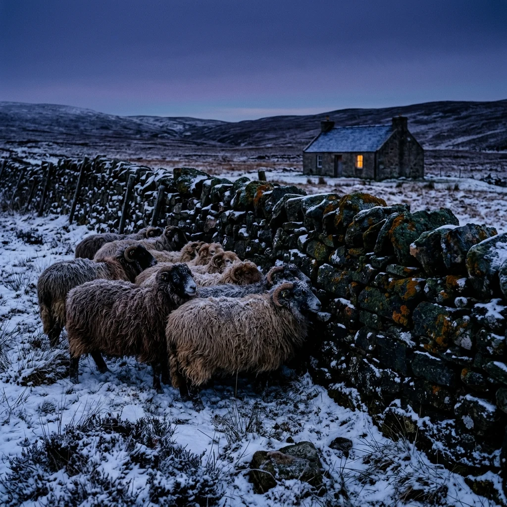 A Highland croft in winter