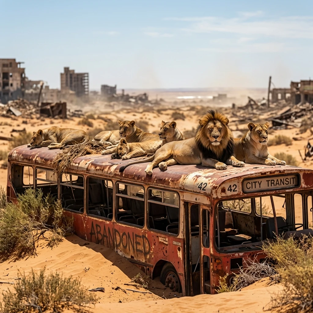 A pride of lions resting on the warm