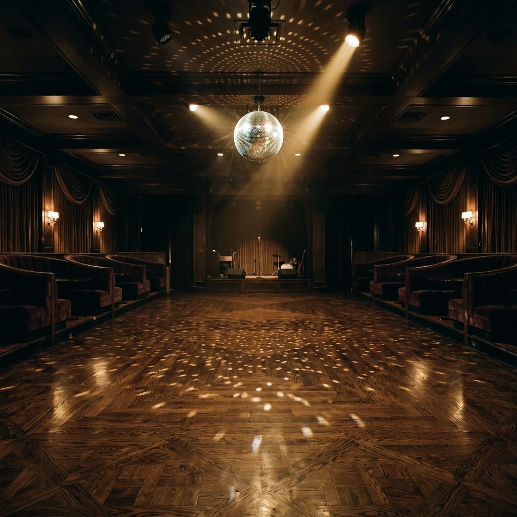 An empty supper club dance floor
