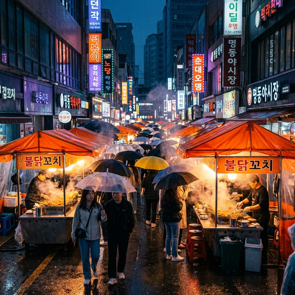 A night market in Seoul