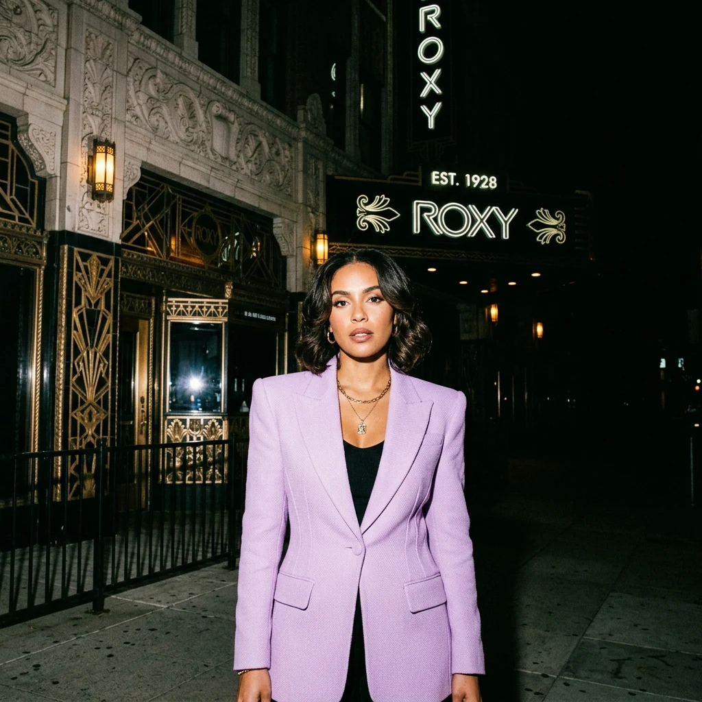 Fashion portrait against city architecture