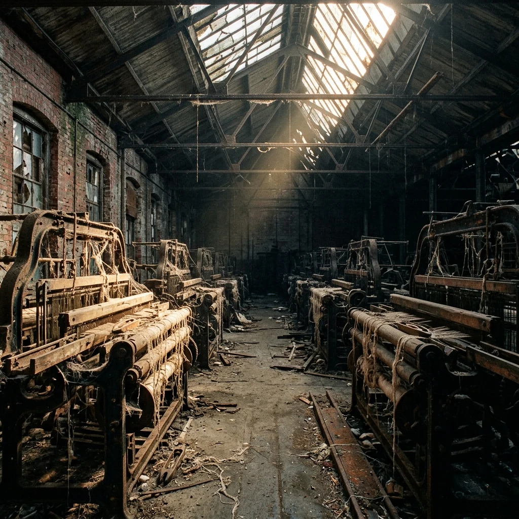 Sunlight in an abandoned textile mill