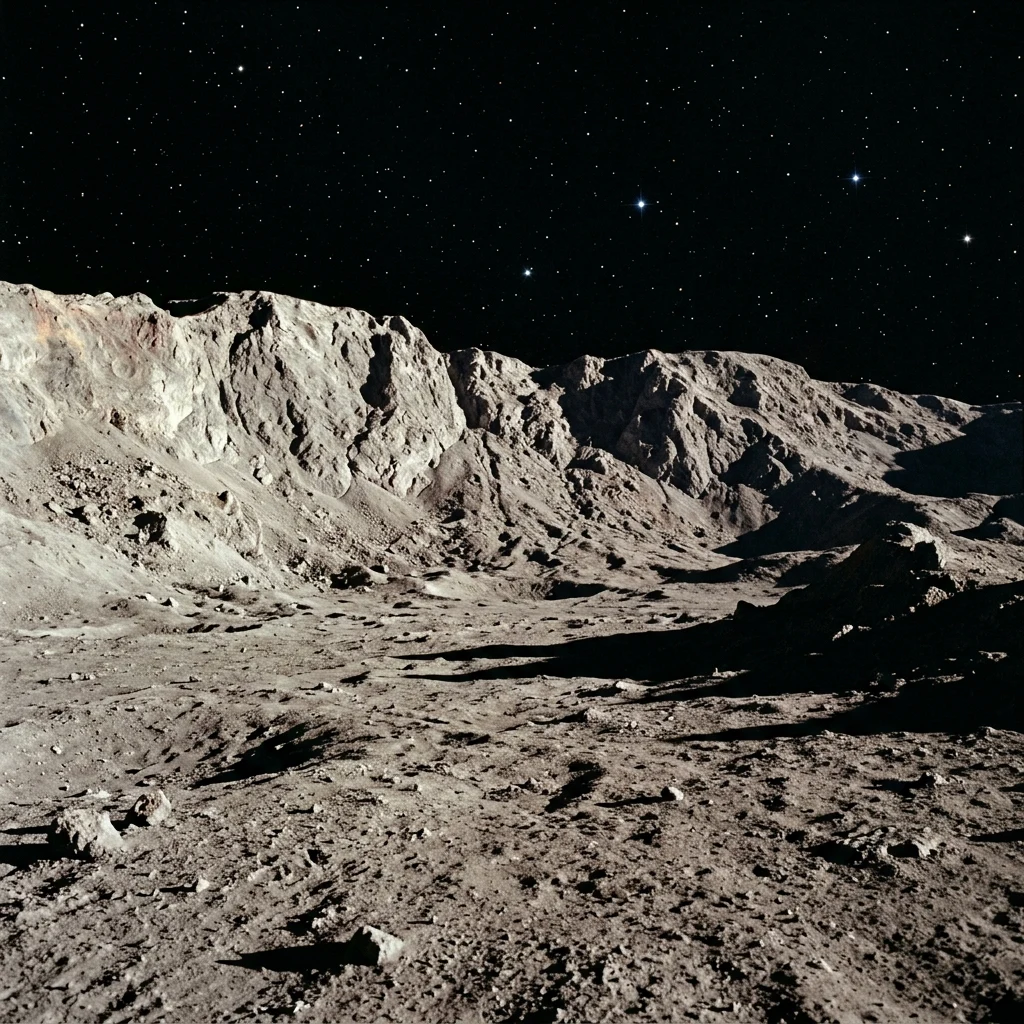 A surface perspective standing inside the Caloris Basin on Mercury