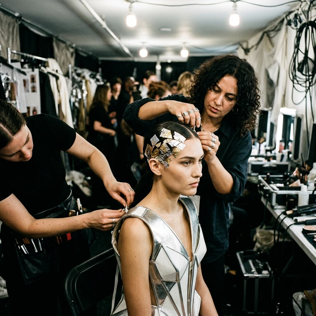 Backstage at an avant-garde Paris fashion show