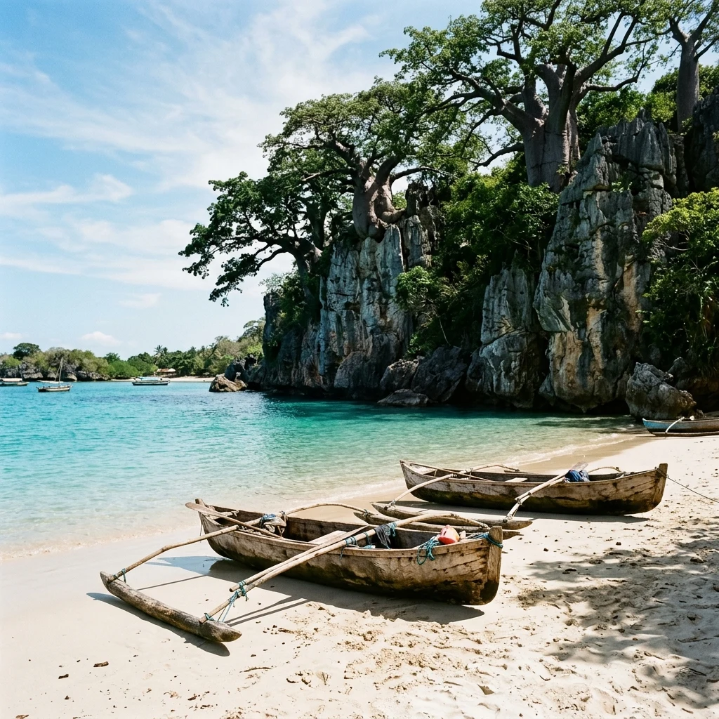 A secluded cove in Nosy Be