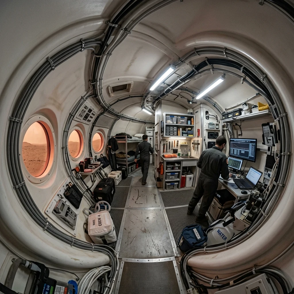 A Mars analog habitat interior