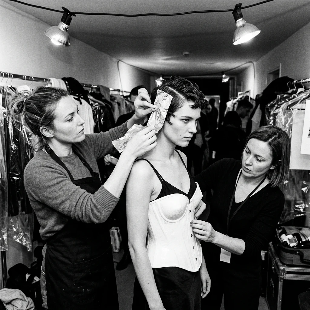 Backstage at an avant-garde Paris fashion show