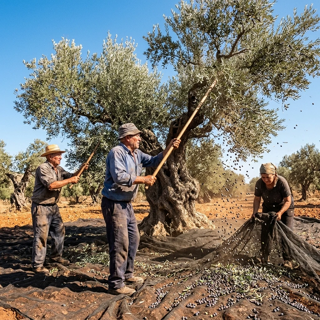 A olive harvest in Andalusia