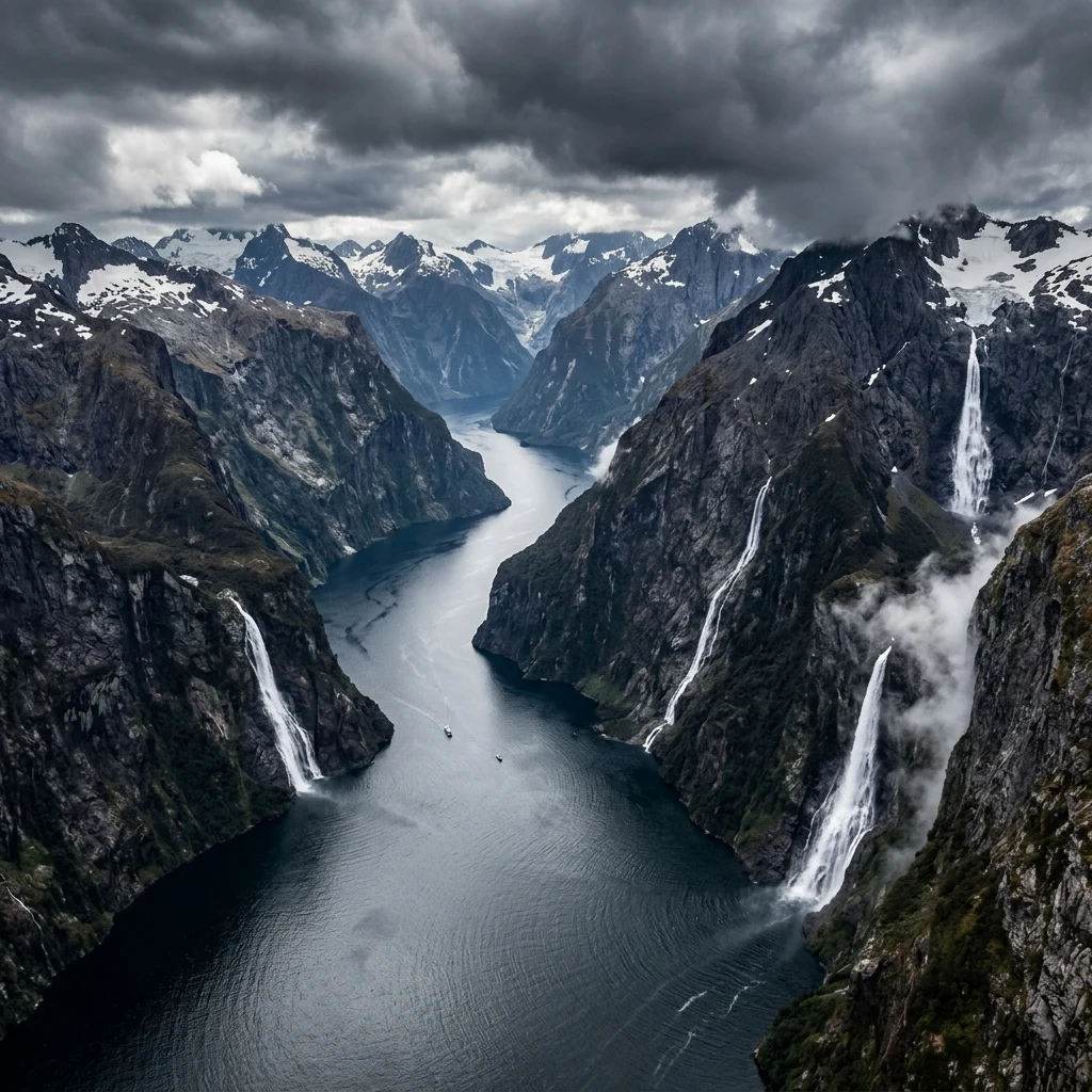National Geographic style landscape of a deep