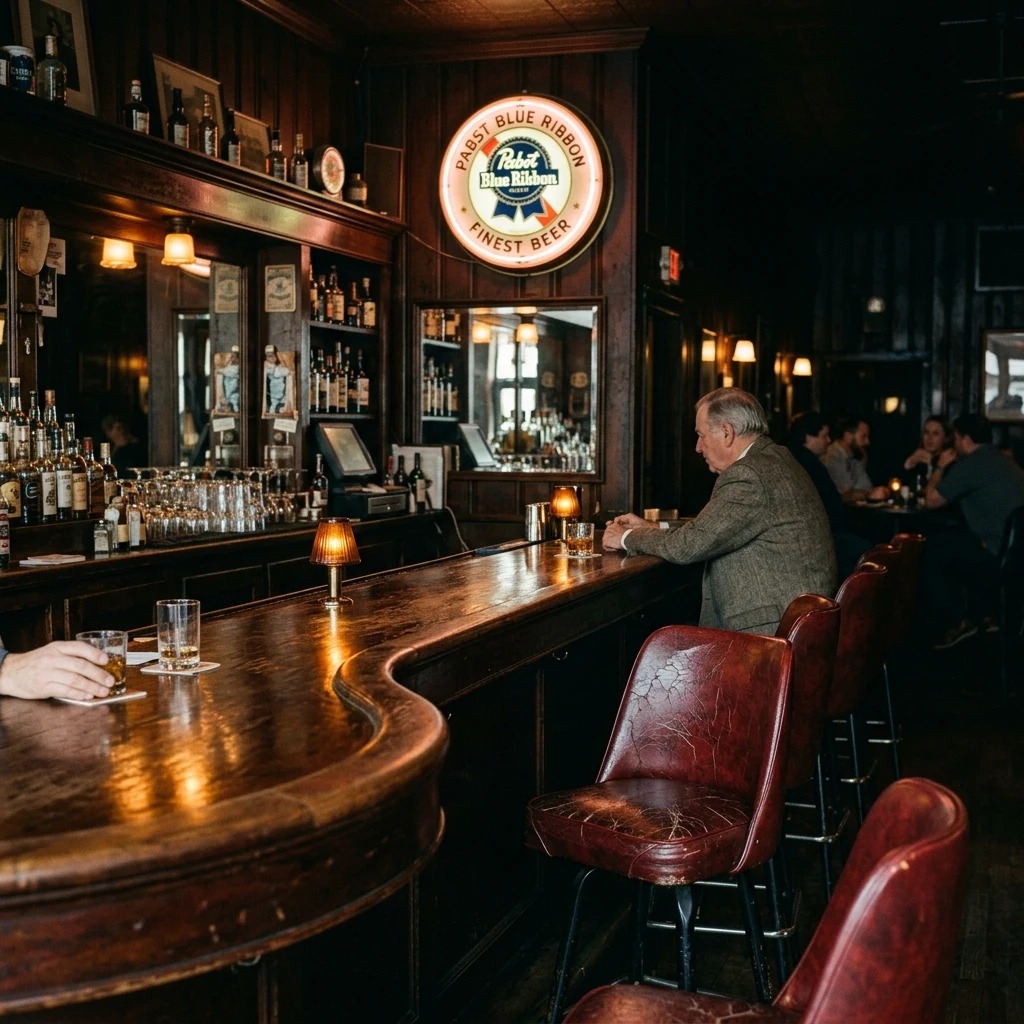 A classic Midwestern supper club bar area