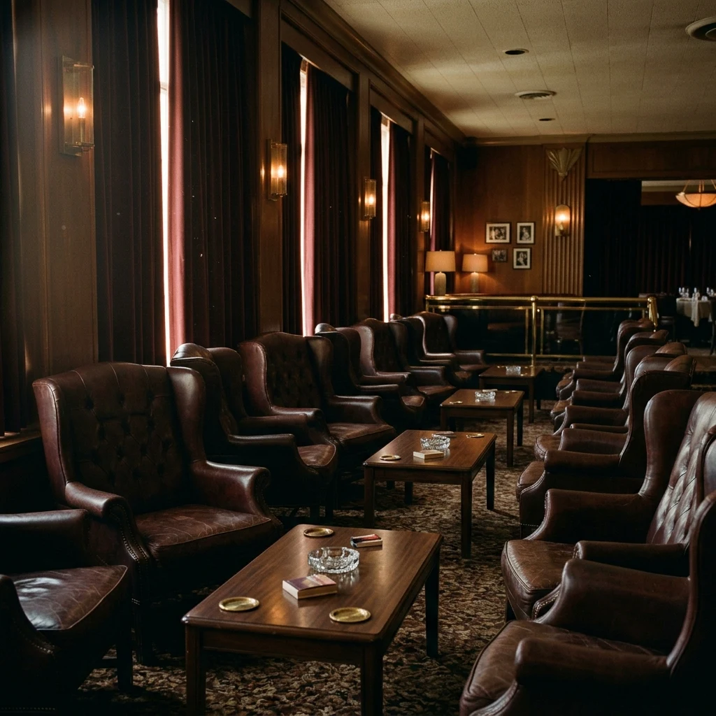A vintage supper club lounge before opening