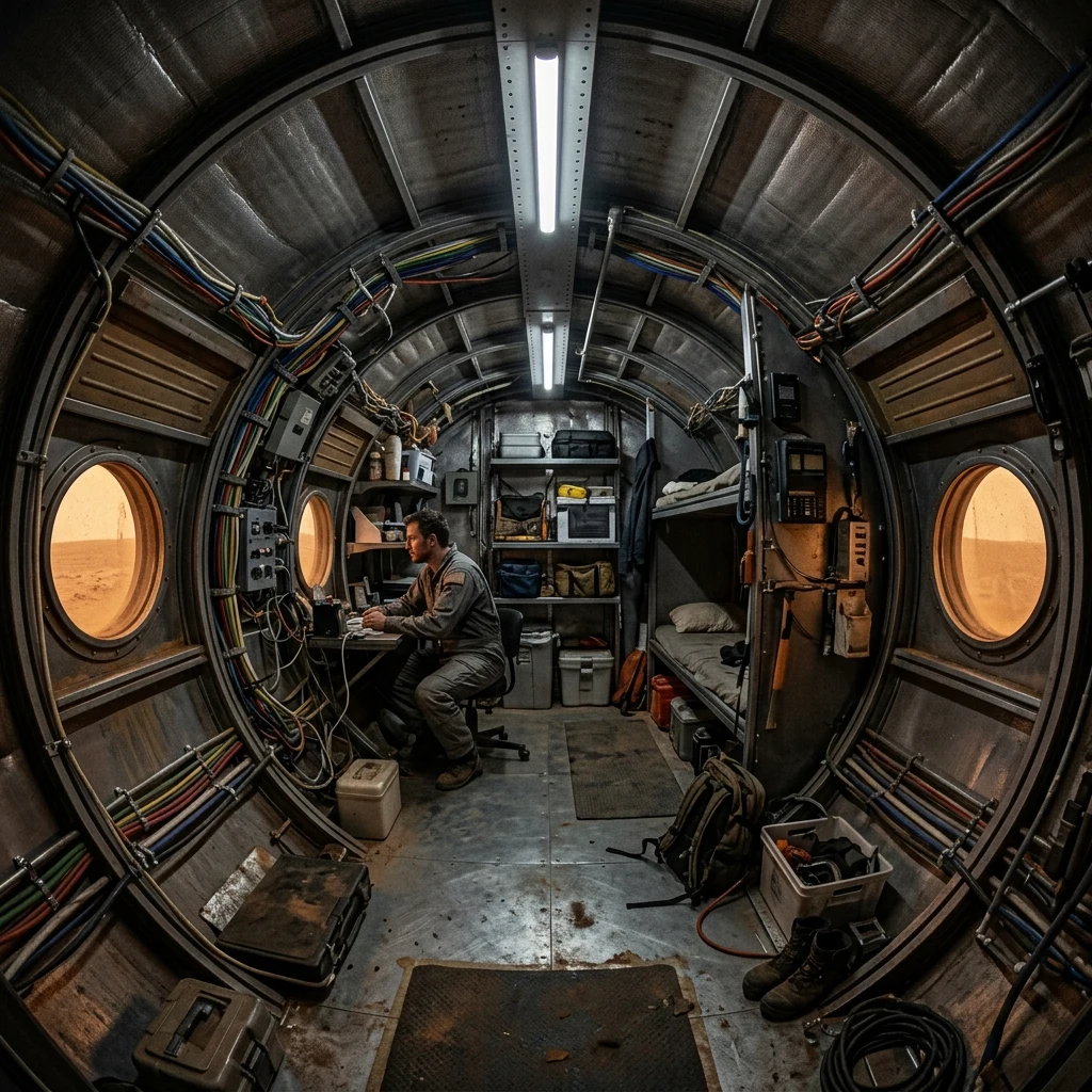 A Mars analog habitat interior