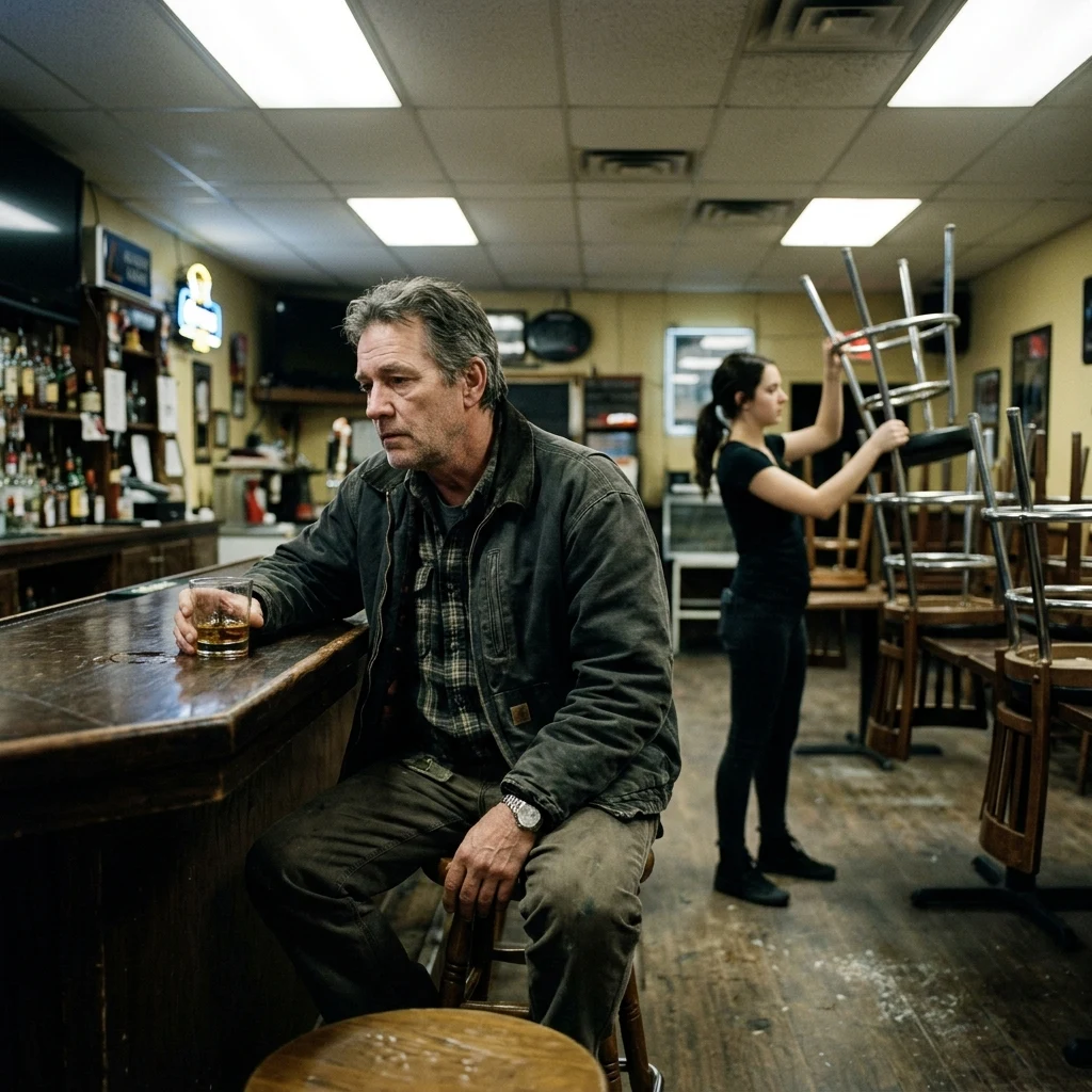 Last call in an empty bar