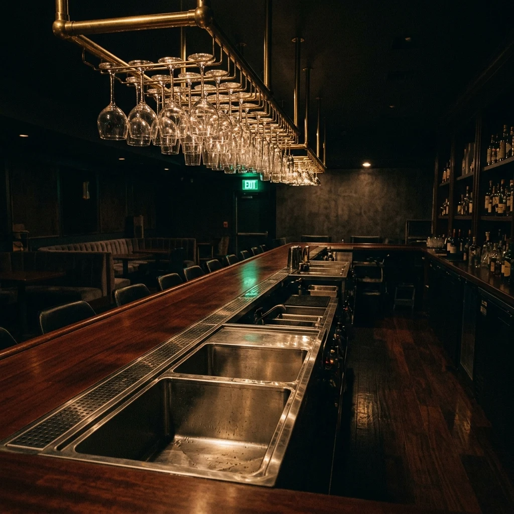 Empty cocktail lounge in the quiet night