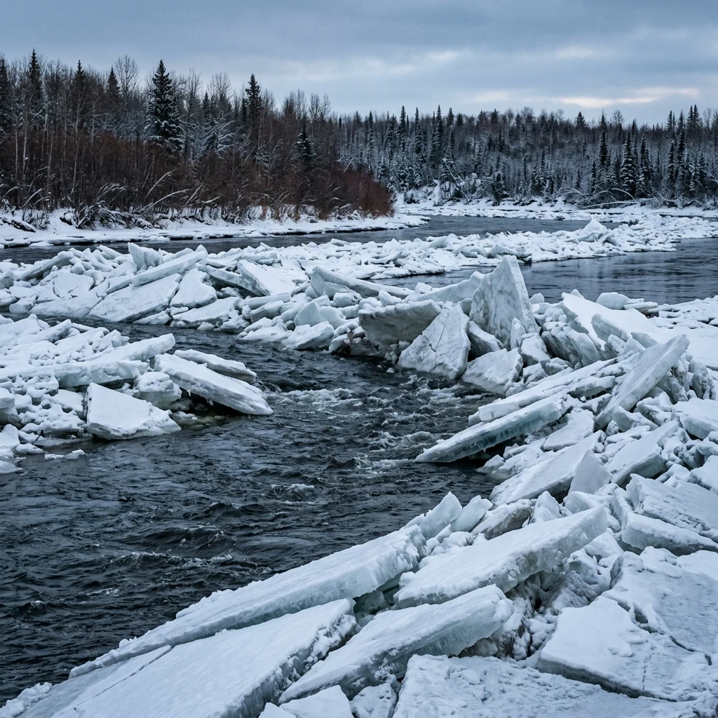 River ice breakup