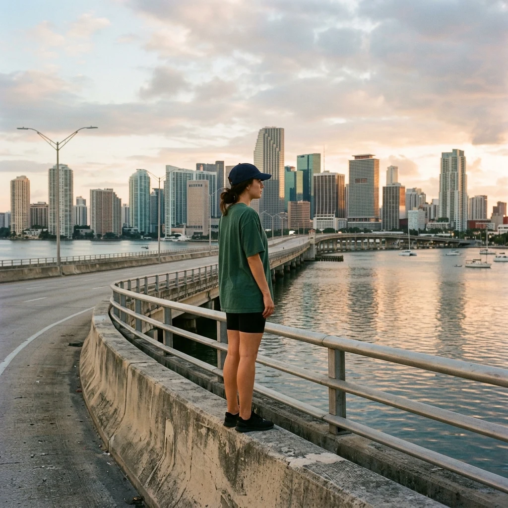 Watching the sunrise over the city