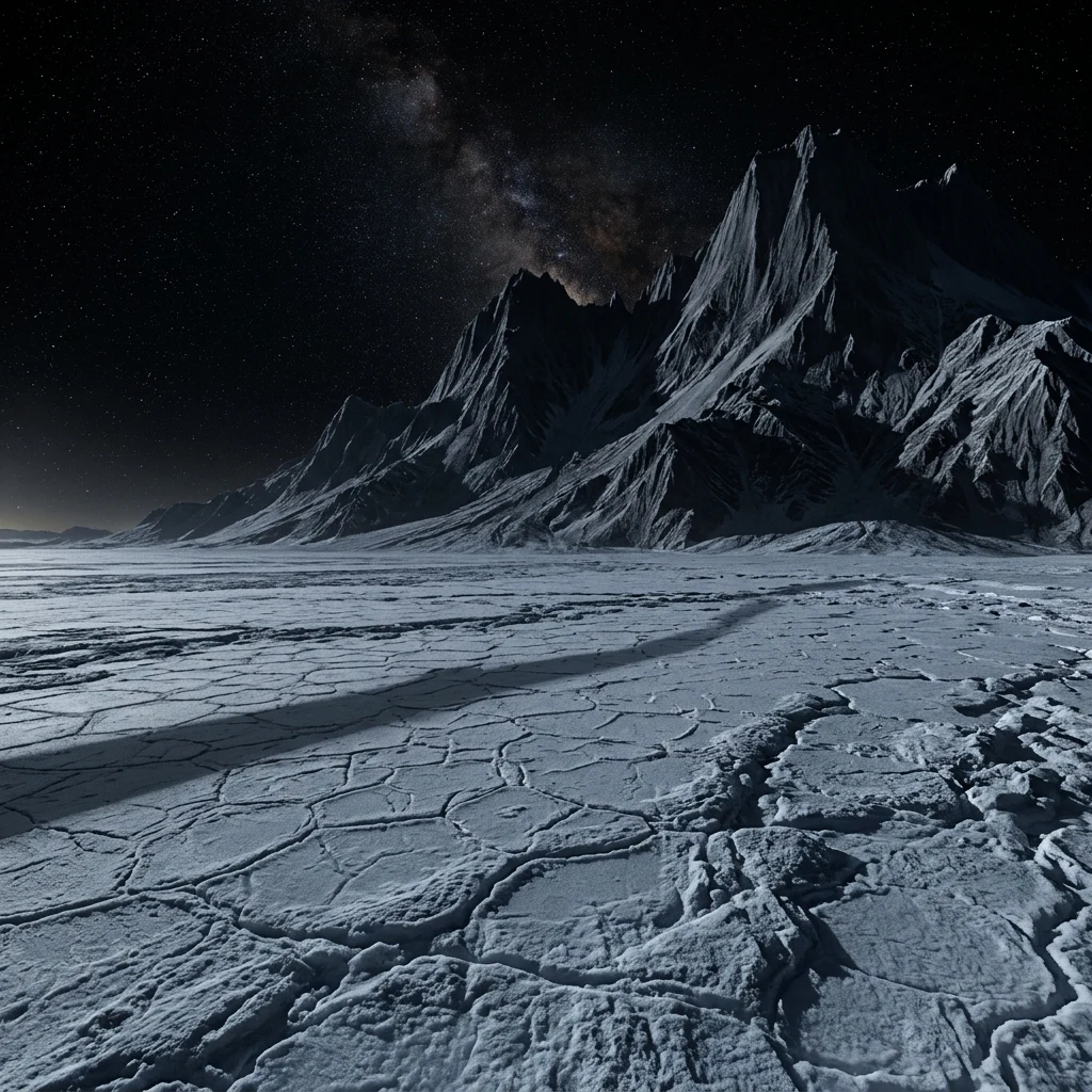 Ice mountains on a distant planet