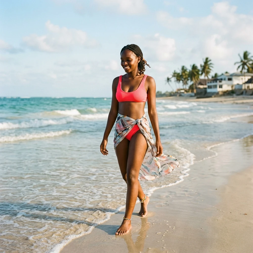 Stroll along the tropical shoreline