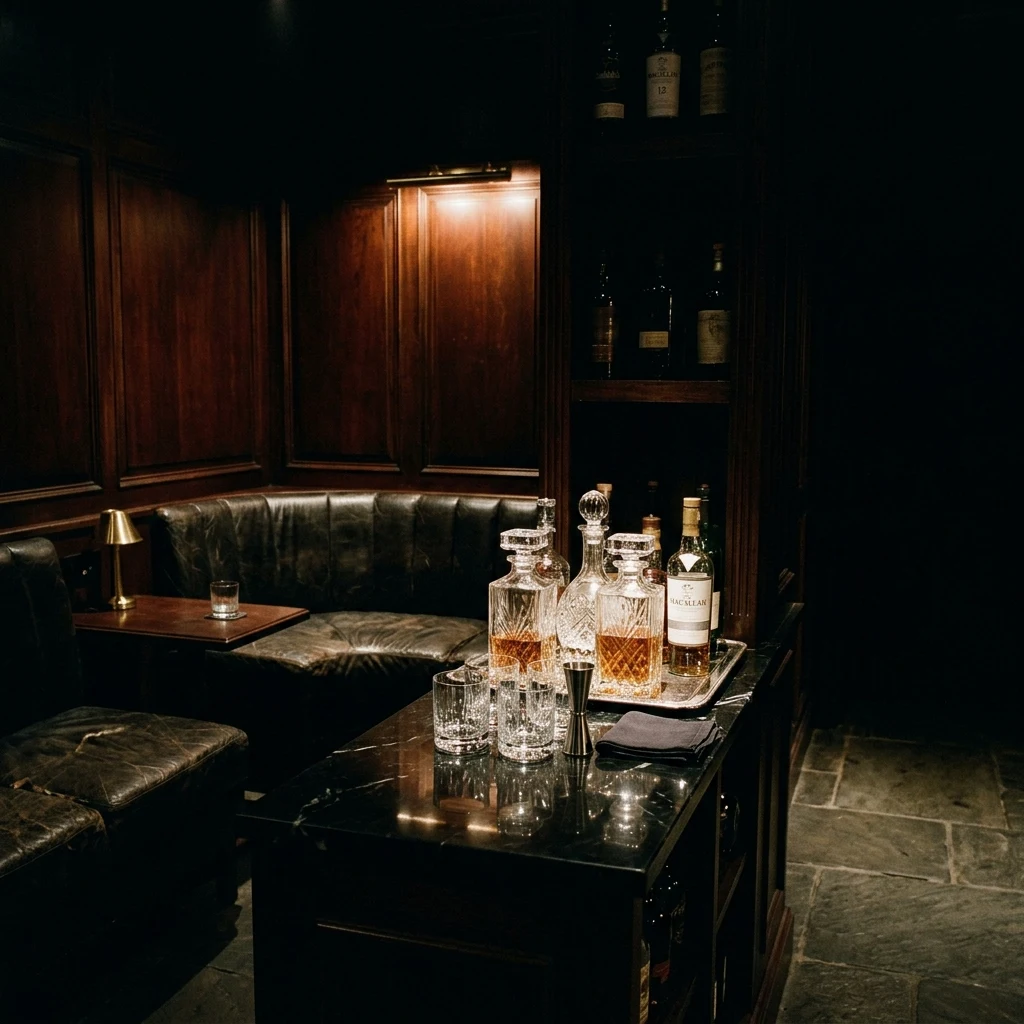 A silent speakeasy bar