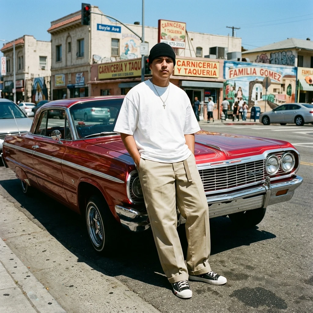 Casual afternoon by a vintage car