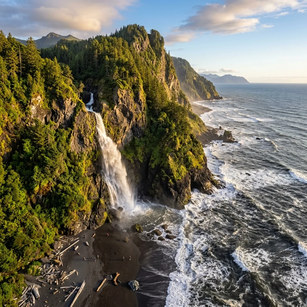 Epic landscape photograph of the Verdant Crags at golden hour