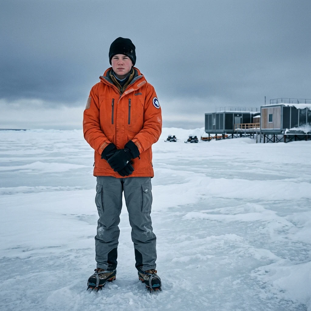 Rugged gear on a windswept icy plain