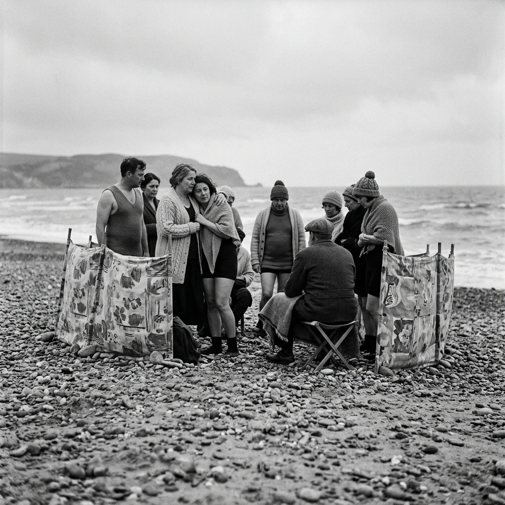 A Blackpool beach day in indifferent weather