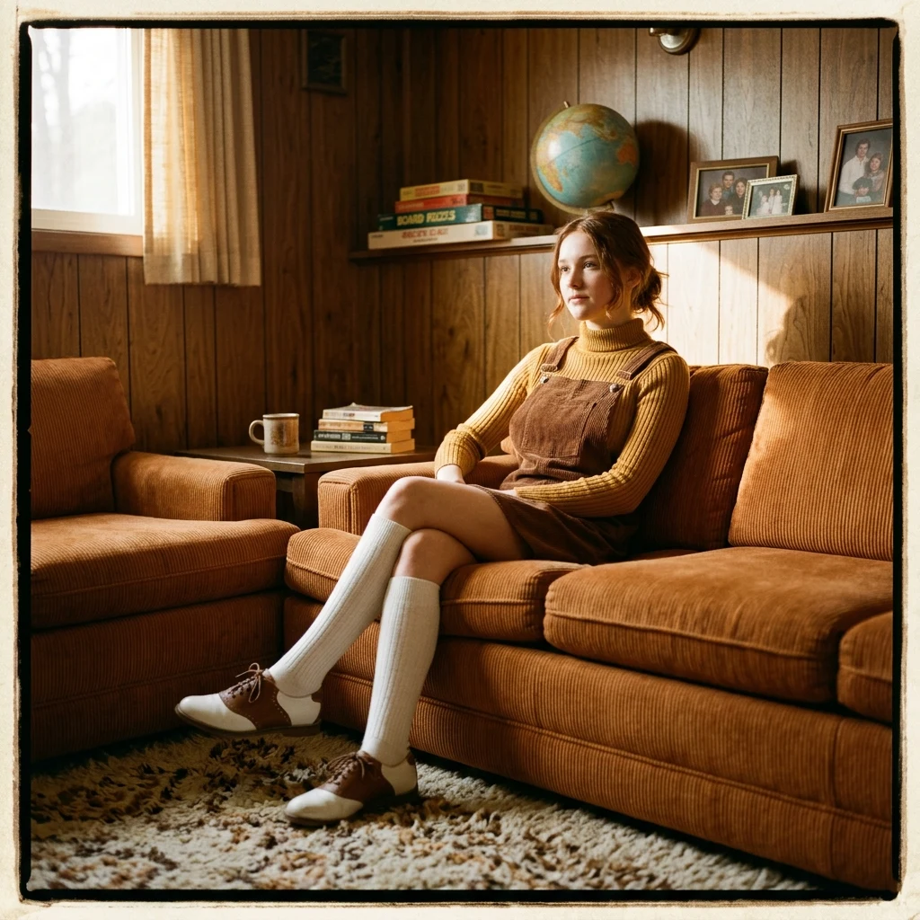 Relaxed afternoon in a cozy wood paneled room