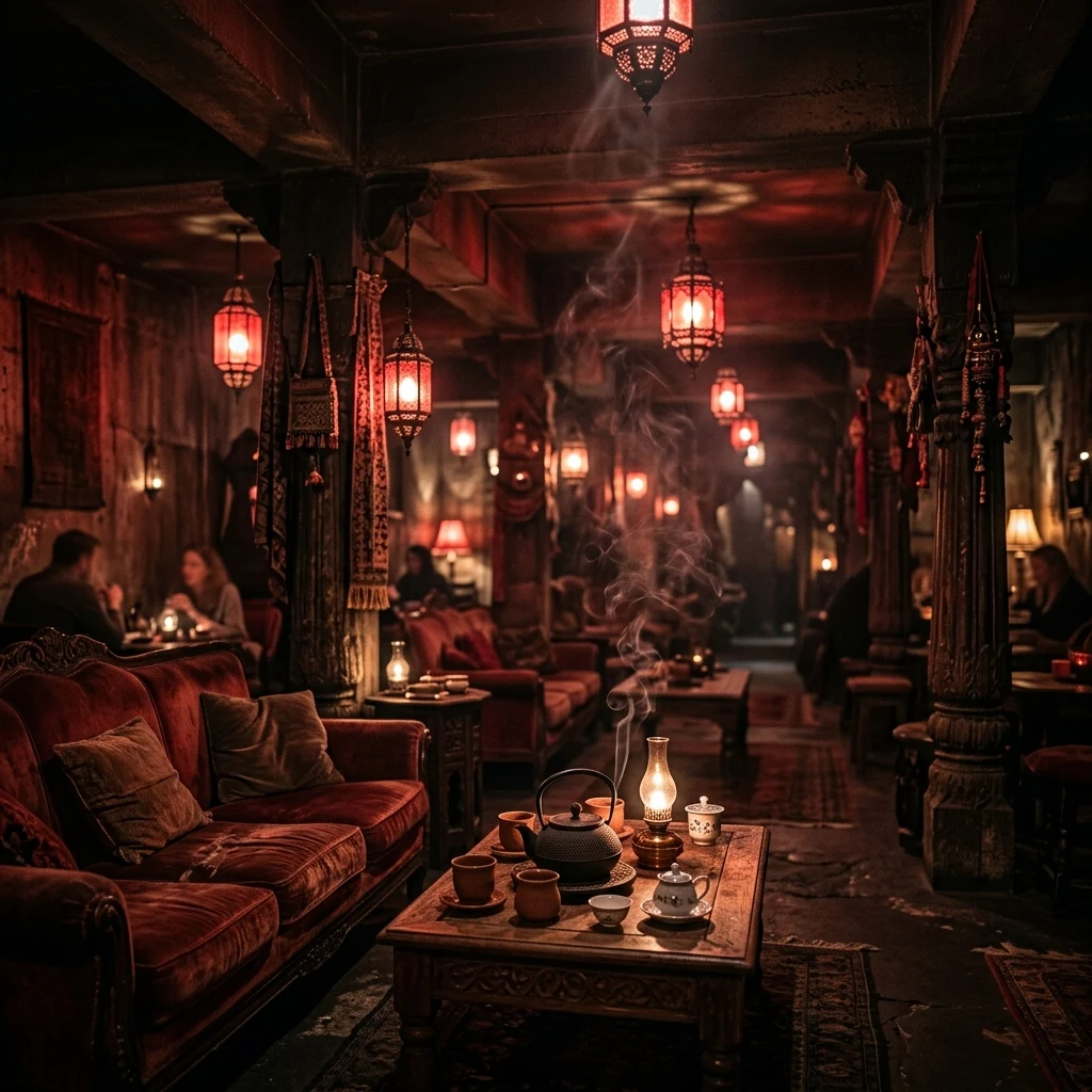 A late-night tea room hidden beneath a brutalist bus terminal in Chisinau