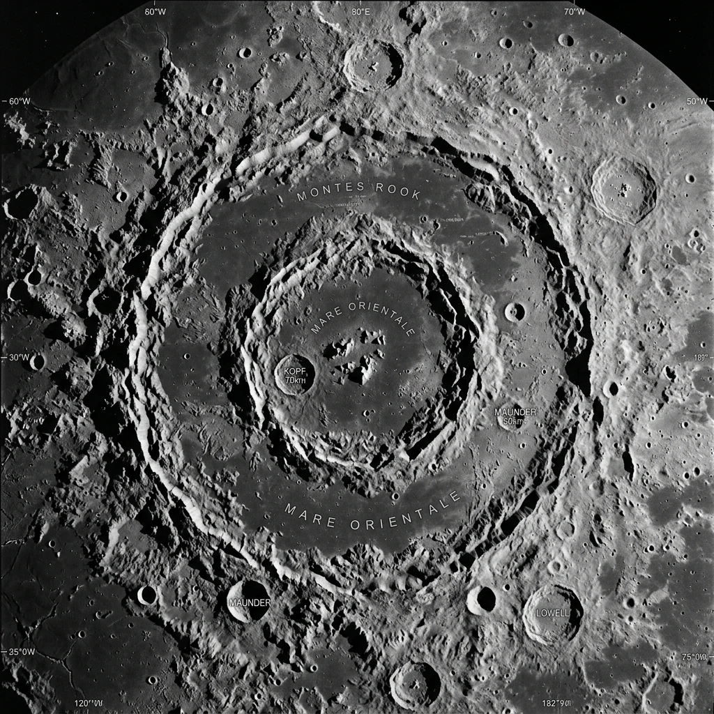 A technical elevation map of Montes Rook