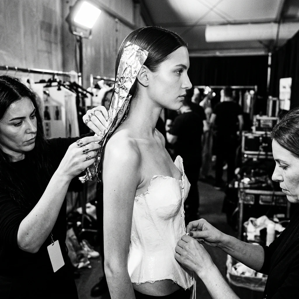 Backstage at an avant-garde Paris fashion show
