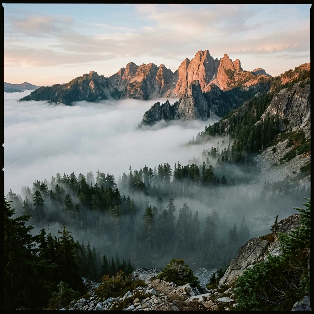 National Geographic style photograph of Oakhaven Ridge at dawn