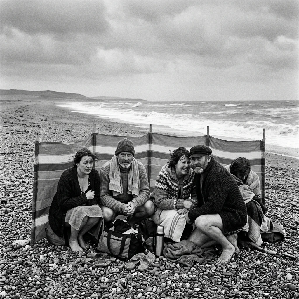 A Blackpool beach day in indifferent weather