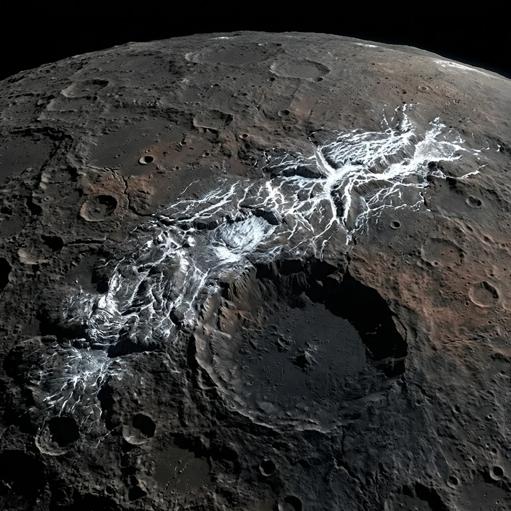Icy ridge on a distant planet