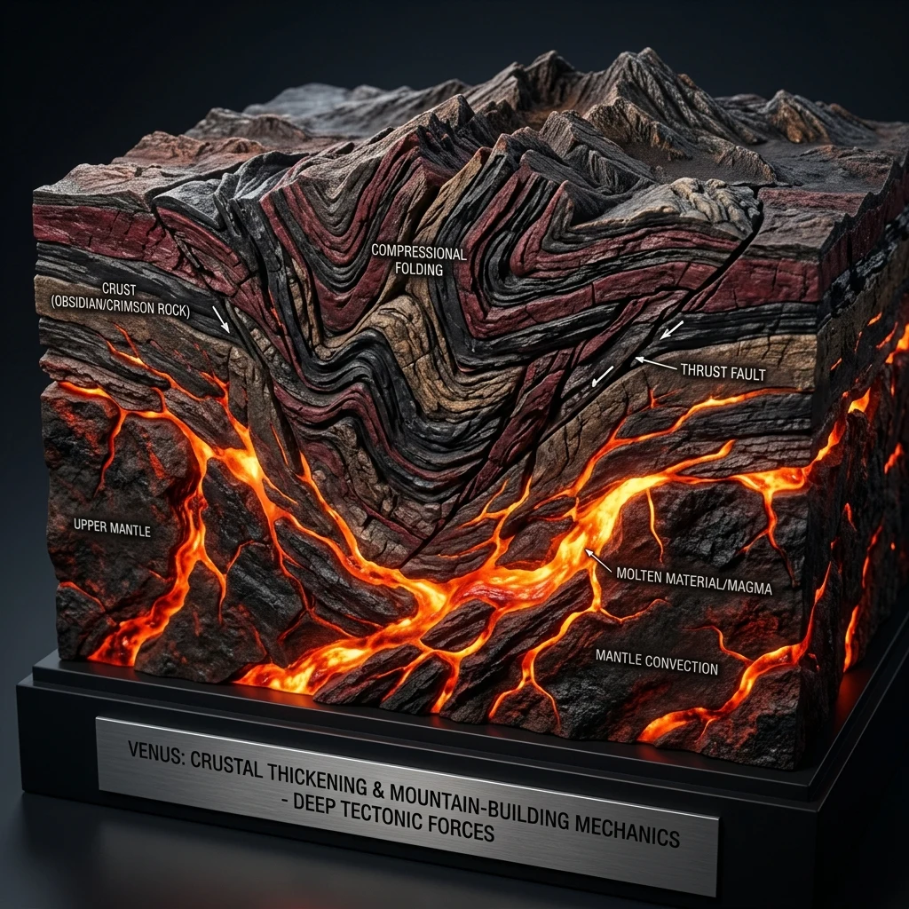 Geological model of planetary crust layers