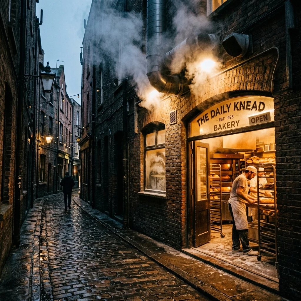 A small bakery inside the city
