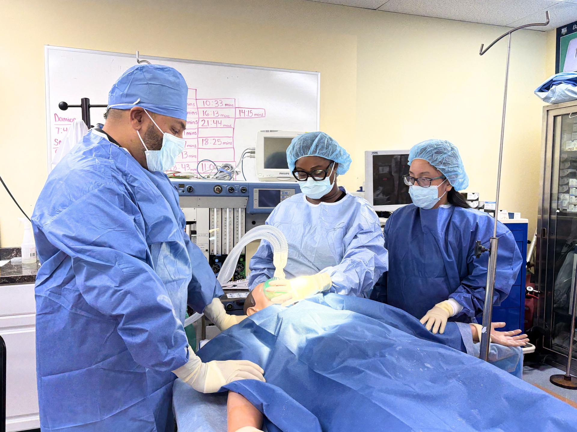 Anesthesia Tech Hands-on Training Faculty and Student