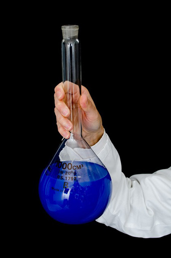 Medical Experiment: Blue Liquid