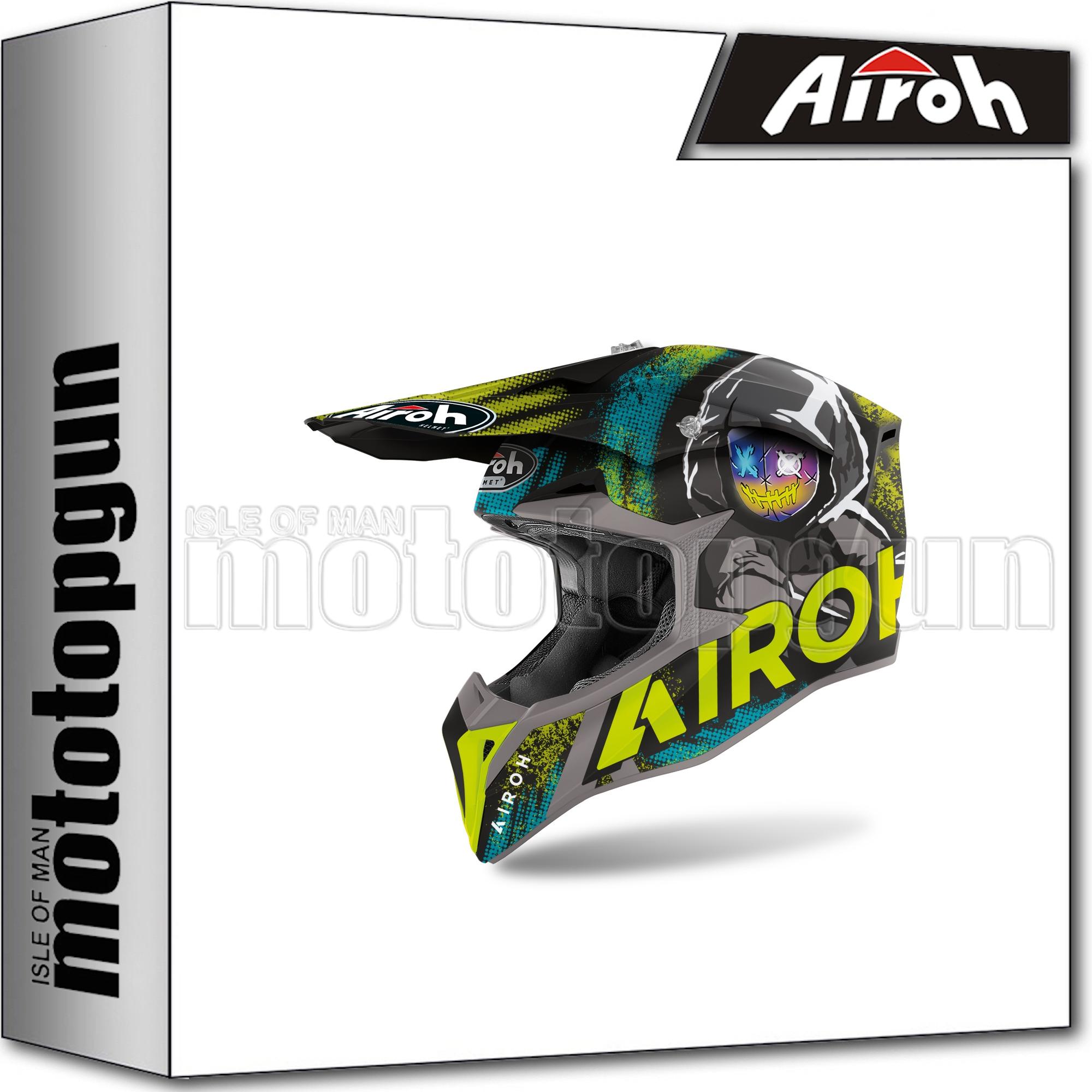 AIROH WRAAP MOTORCYCLE Helmet Off-Road Wra31 Alien M £125.06 - PicClick UK