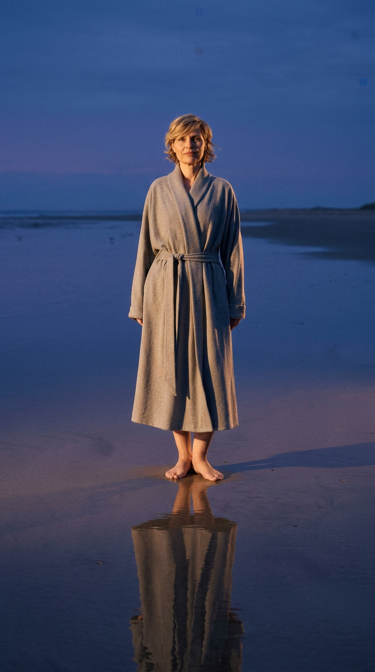 AI product shot of KIM Dressing Gown