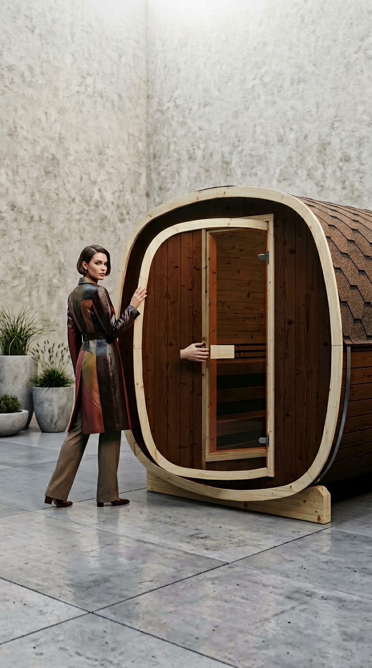 AI product shot of Buitensauna TULI 230