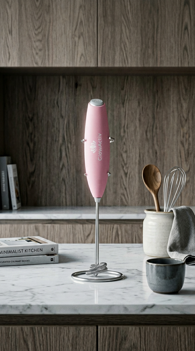 AI product shot of The Glowactiv Pro-Frother