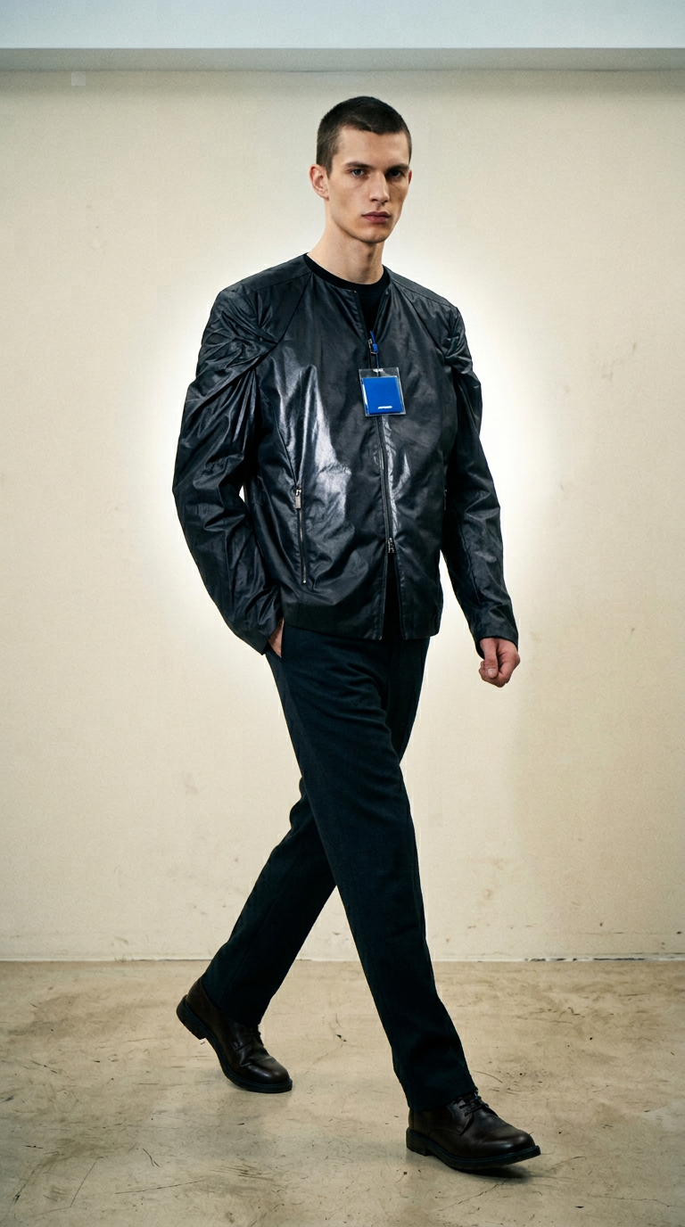 AI product shot of Adererror Black Jacket Product. 13 UK XL