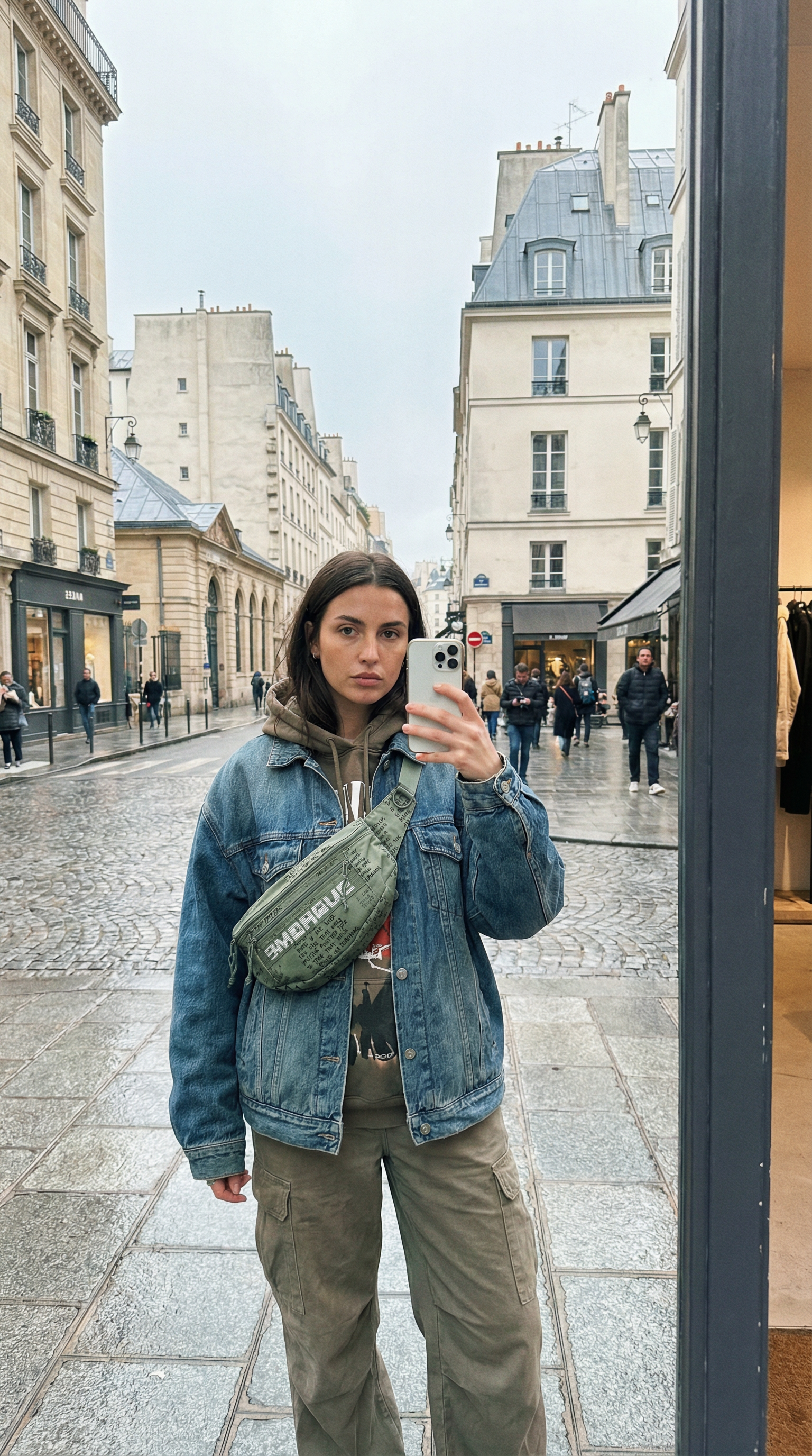 AI product shot of Supreme Field Waist Bag 'Olive Gonz' (SS23)