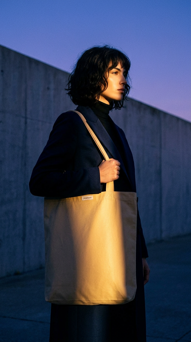 AI product shot of Warm Taupe tote bag