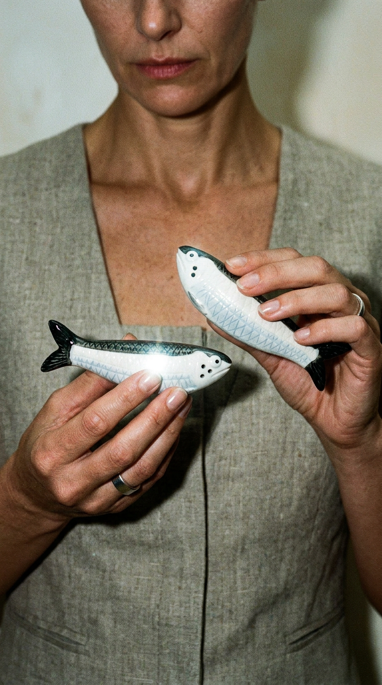 AI product shot of &klevering Salt & pepper shaker Sardine