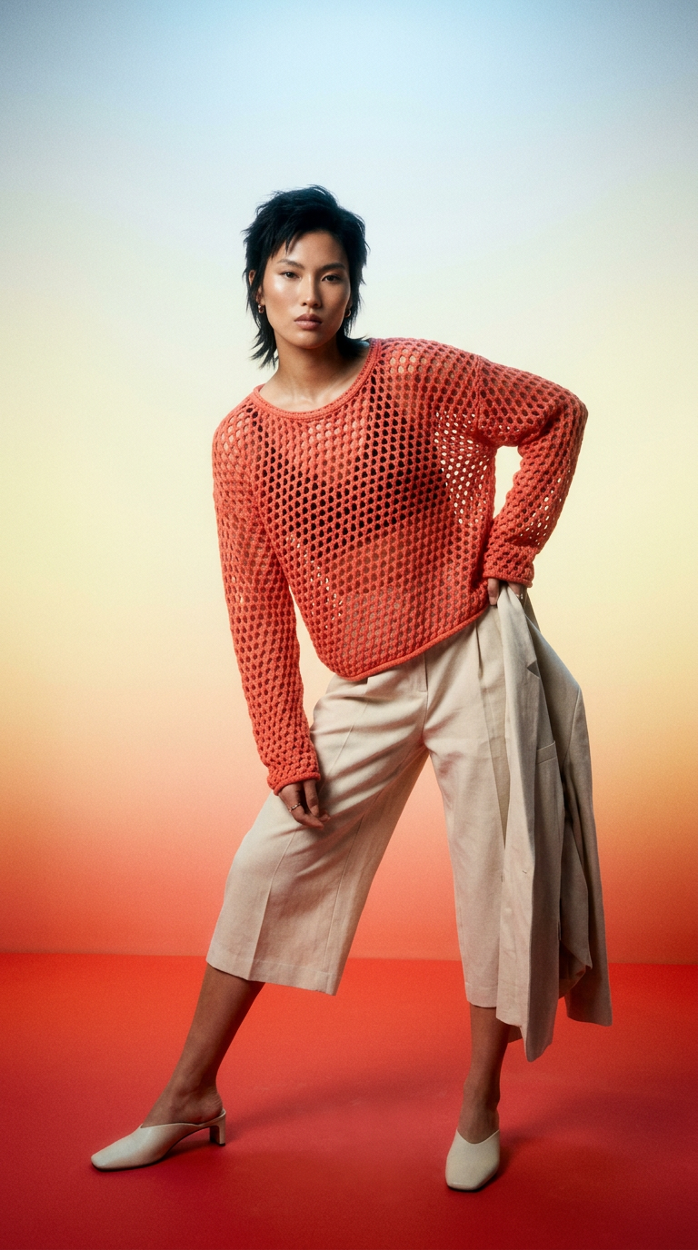 AI product shot of Monica Crochet Top